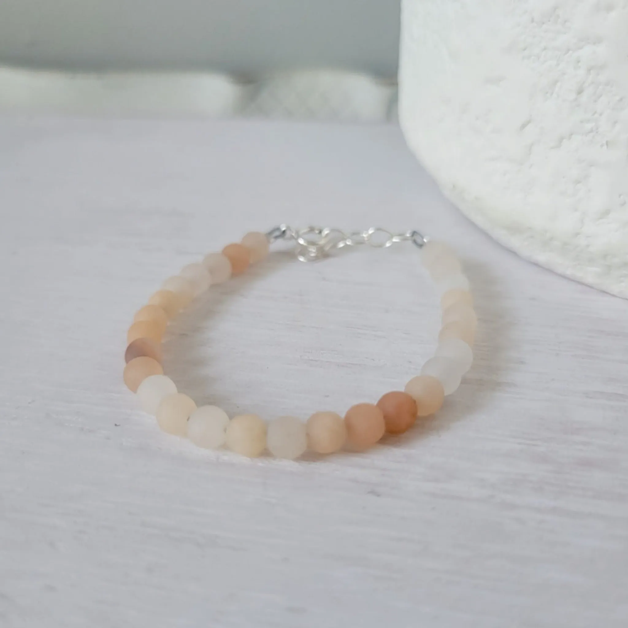 Mauve & Cream Girls Bracelet Stacking Set - Set of 3 or Each