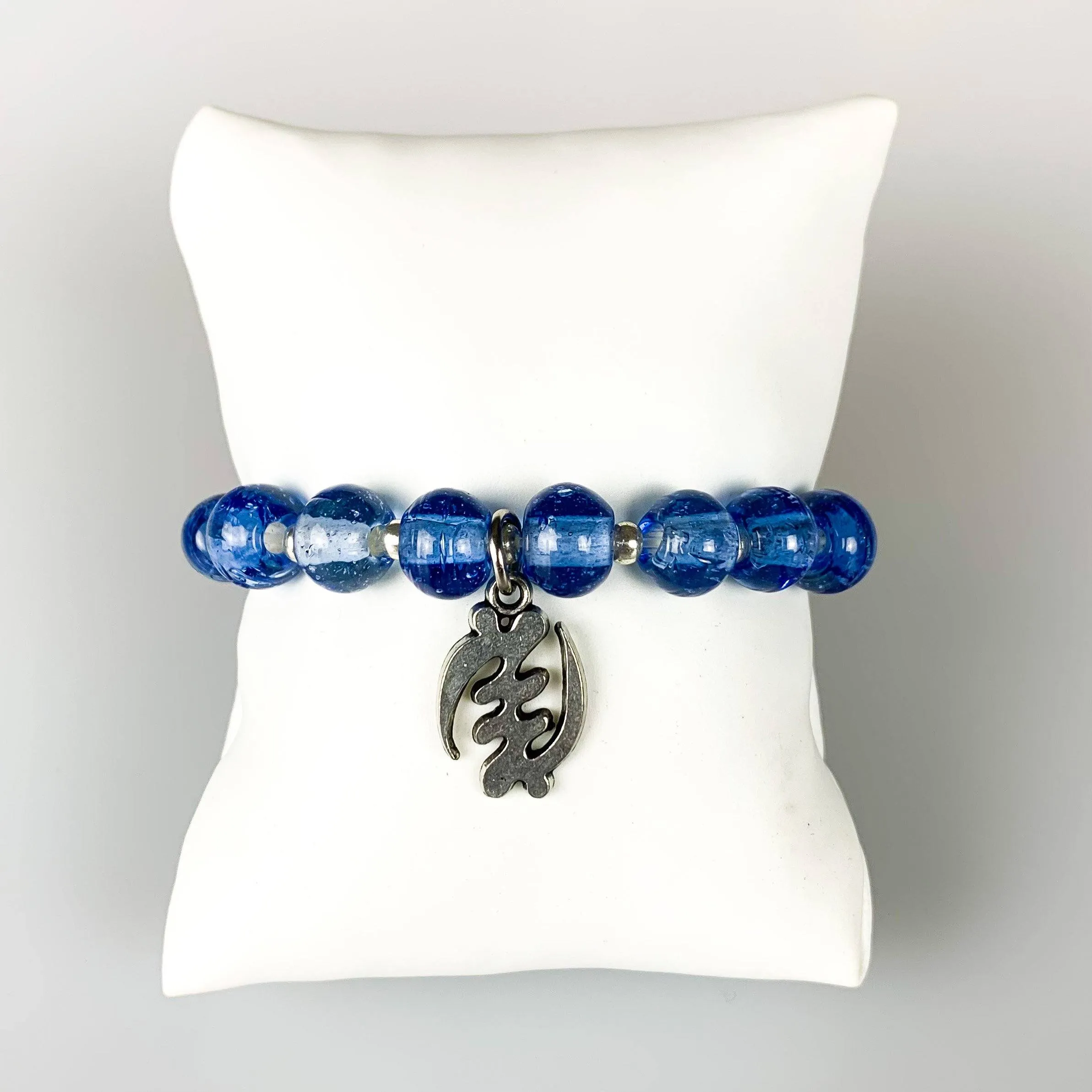 ME™ Recycled Glass Gye Nyame 7-inch Charm Bracelet