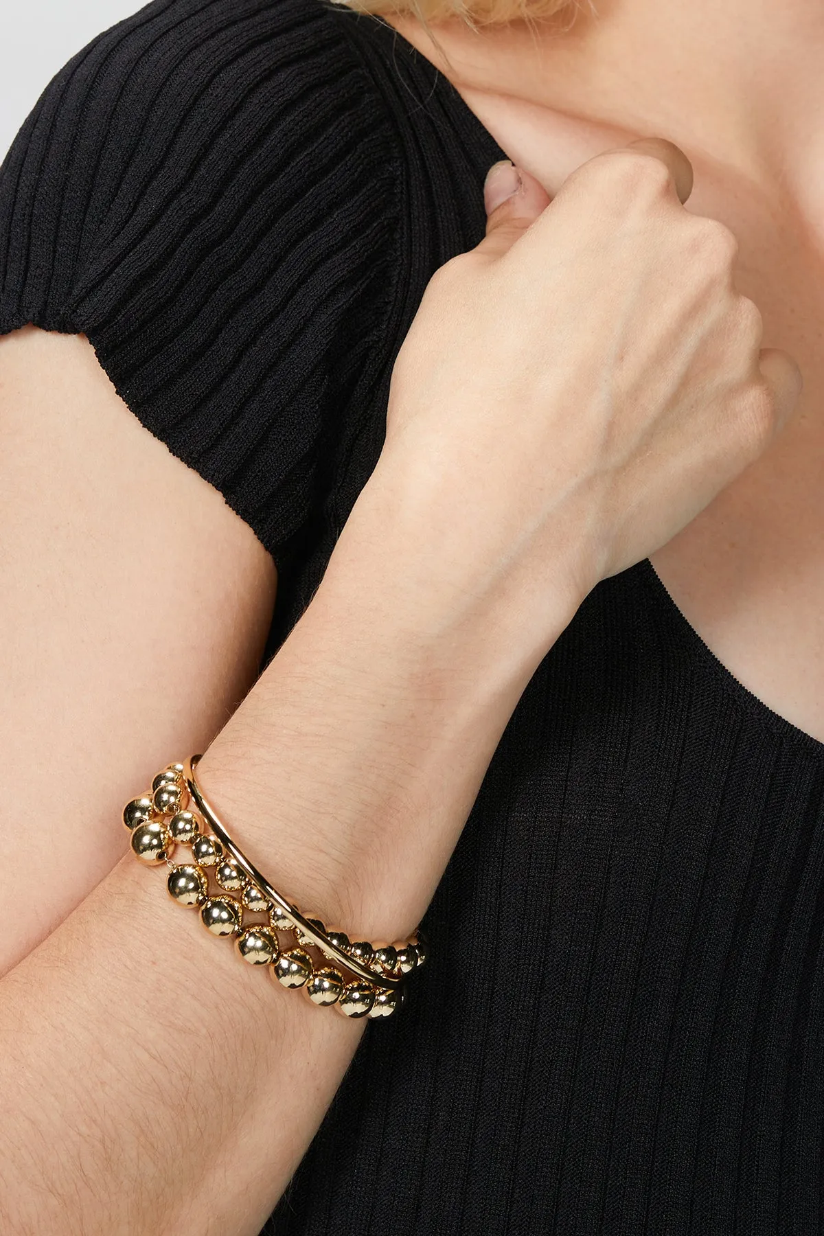 MEDIUM GOLD BALL BRACELET