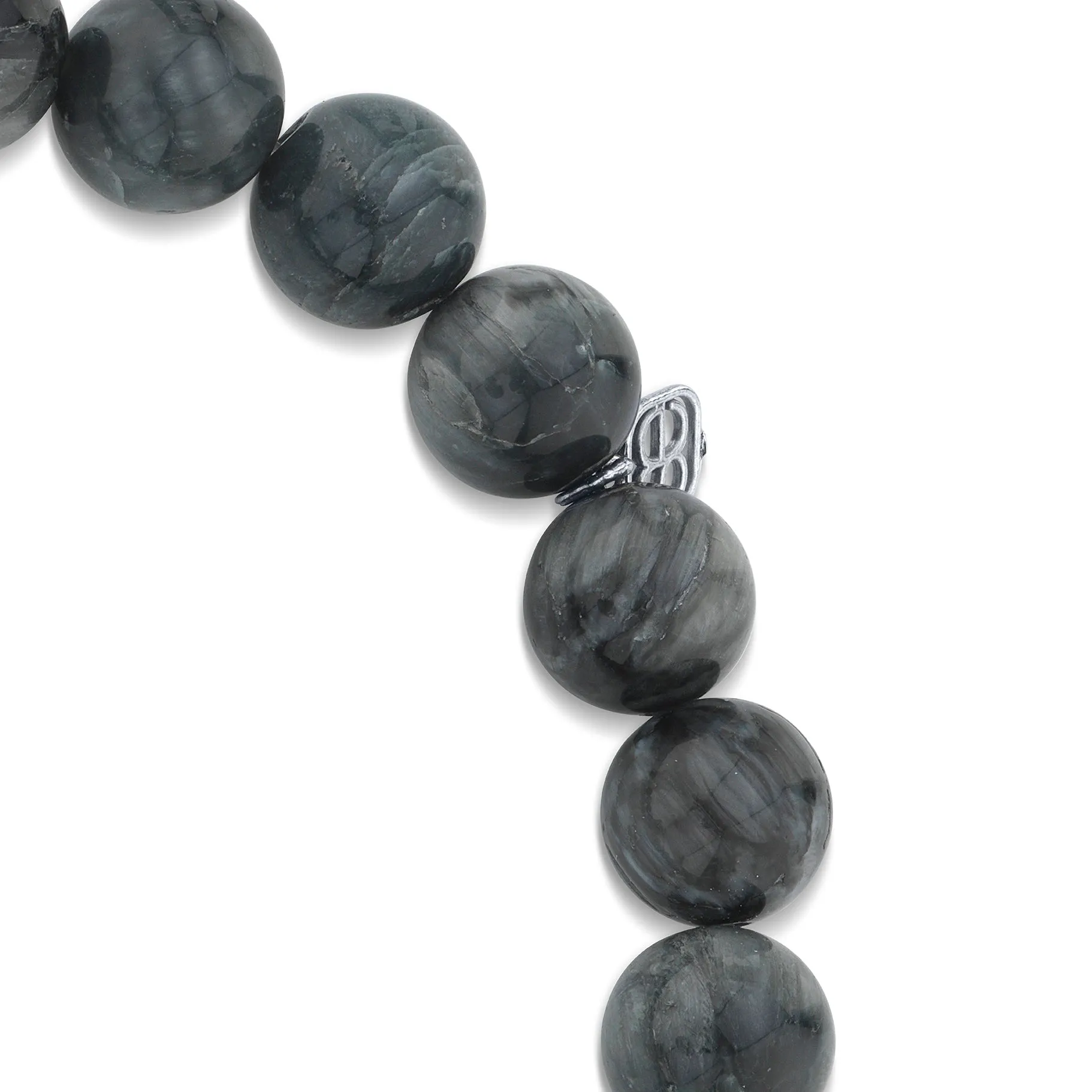 Men's Collection Gold & Diamond Chai on Grey Cat's Eye
