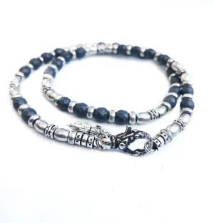 Men’s Silver & Pyrite Strengthening Wrap Bracelet