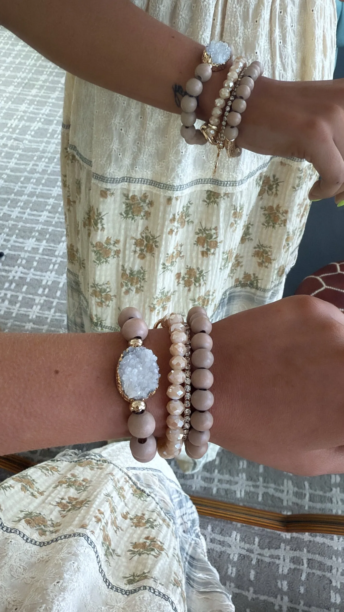Mesa Stone Bracelet Stack, Lt. Brown