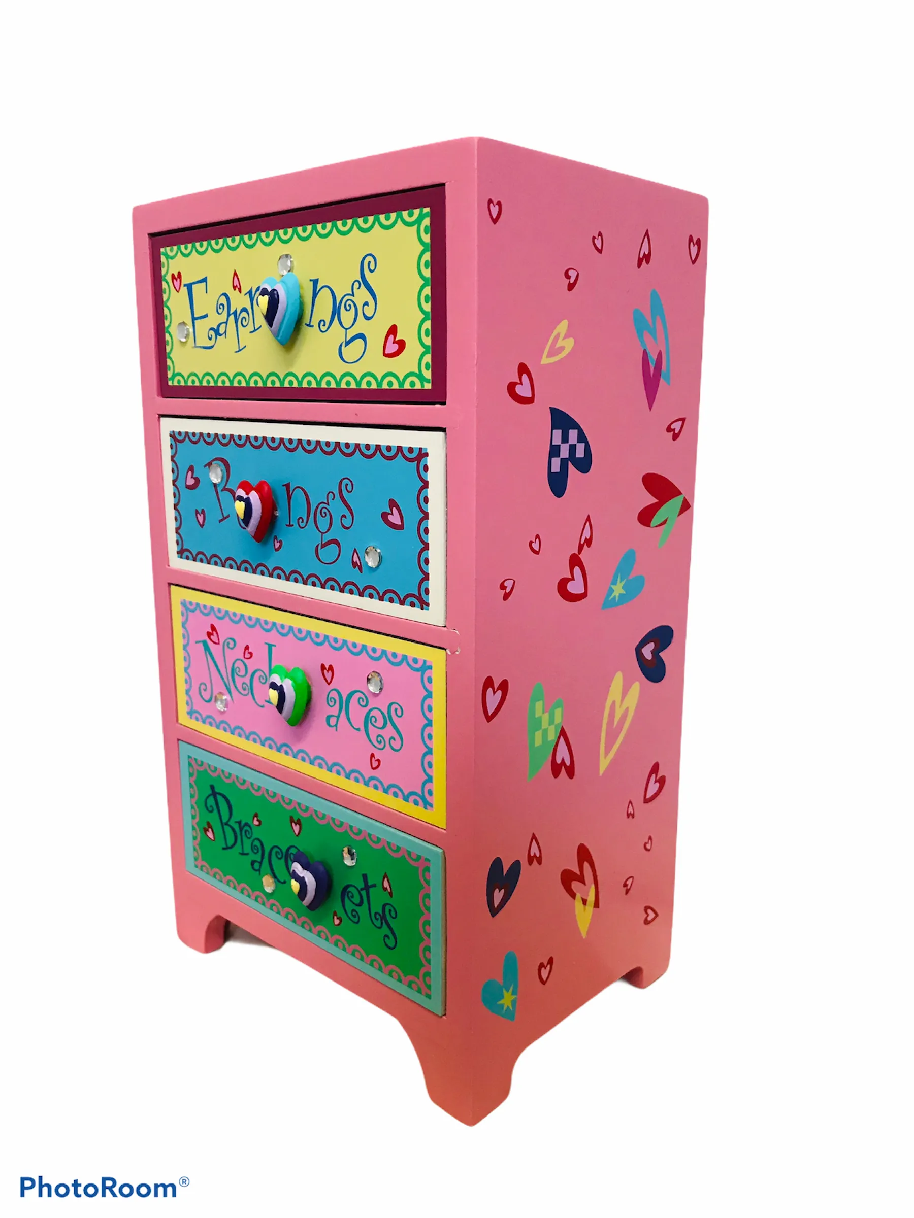 Miniature Wooden Chest of Drawers Jewelry Box! Super Cute & Functional!
