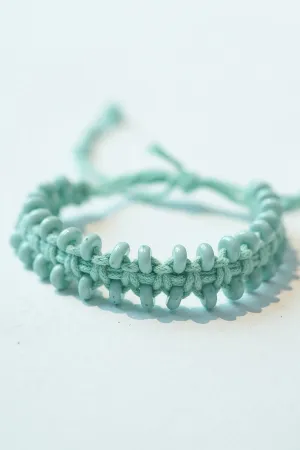 Mint Macrame Pattern Bracelet