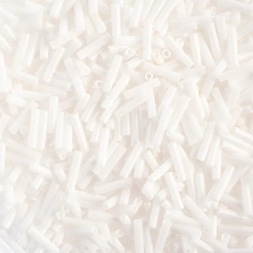 Miyuki Slender Bugle 1.3x6mm Chalk White Opaque