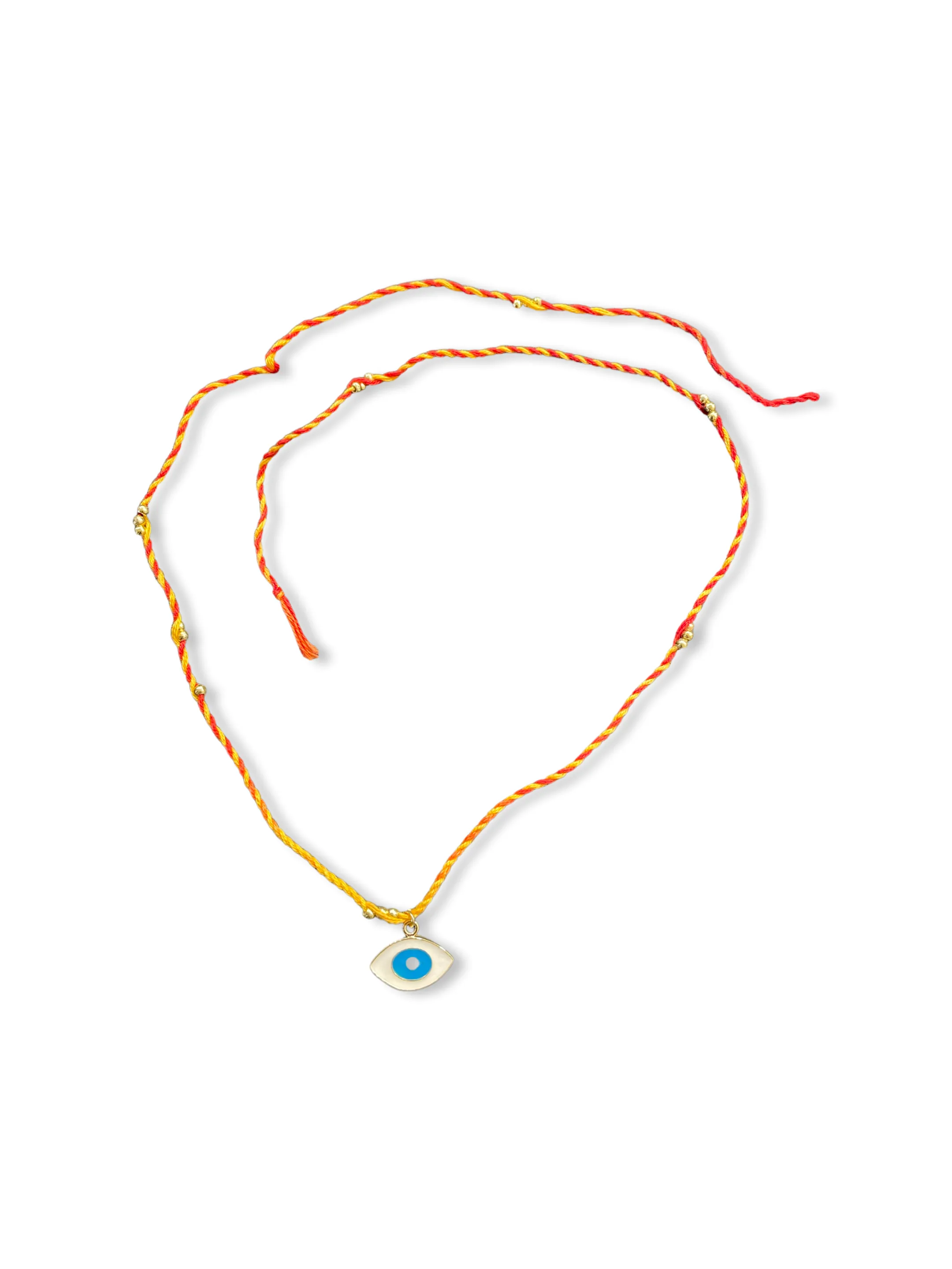 Modern Designer Rakhi Evil Eye Charm With Multicolored Thread Rakhi For Raksha Bandhan