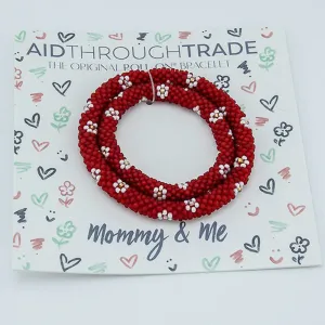 Mommy & Me Red Rollie Bracelet Set of 2