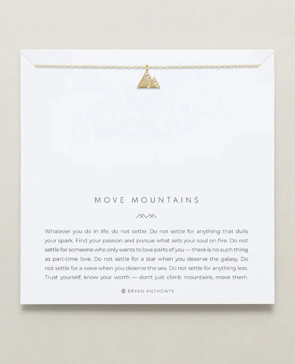 Move Mountains Necklace Gold/Crystal