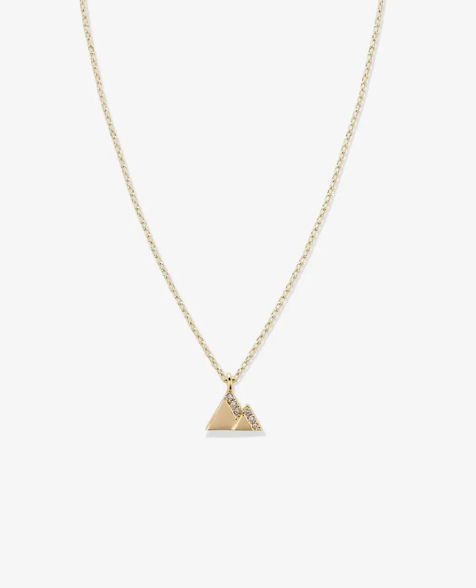 Move Mountains Necklace Gold/Crystal