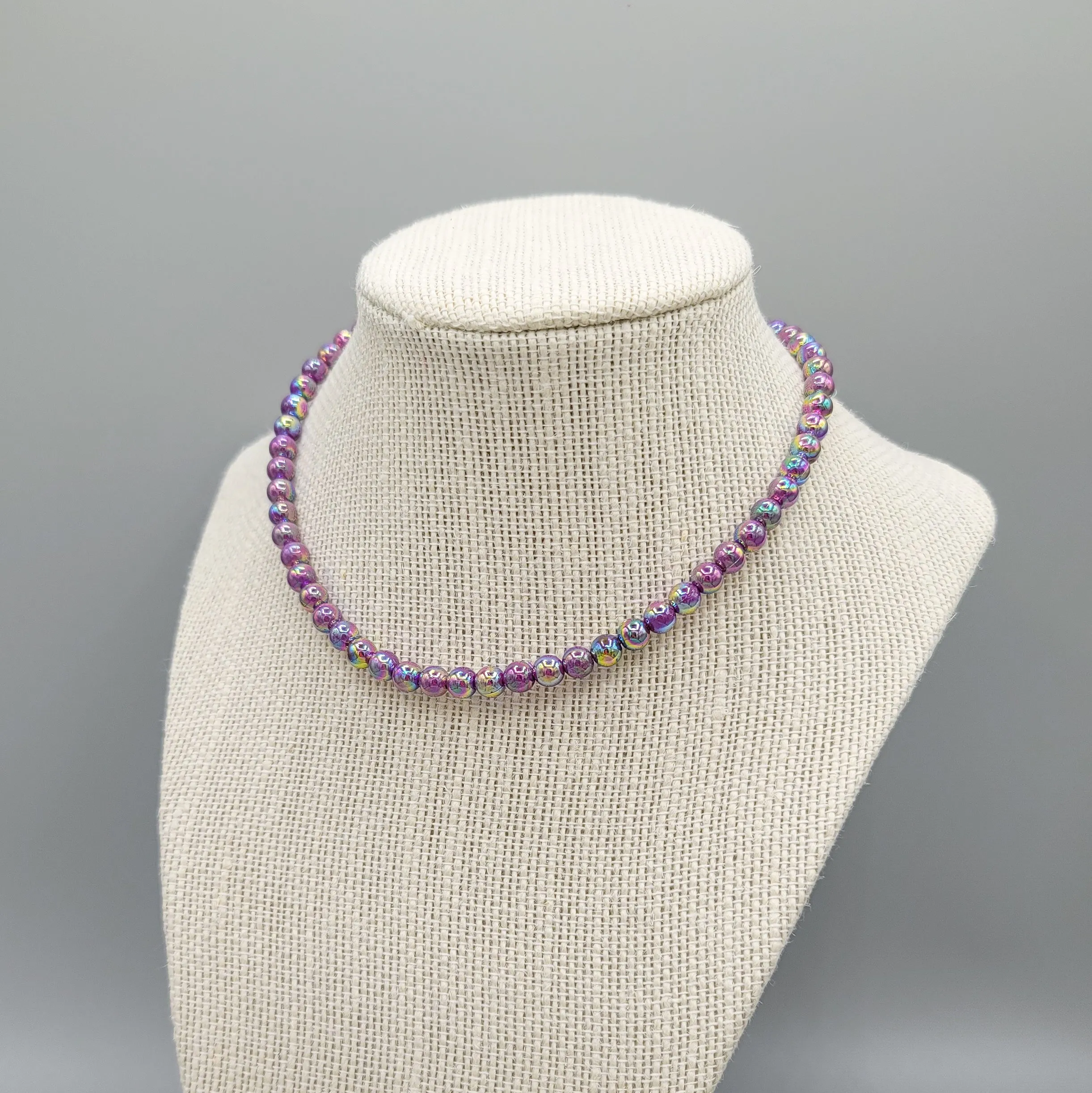 MTO | Necklace | Dainty Faux Pearl | Oil Spill