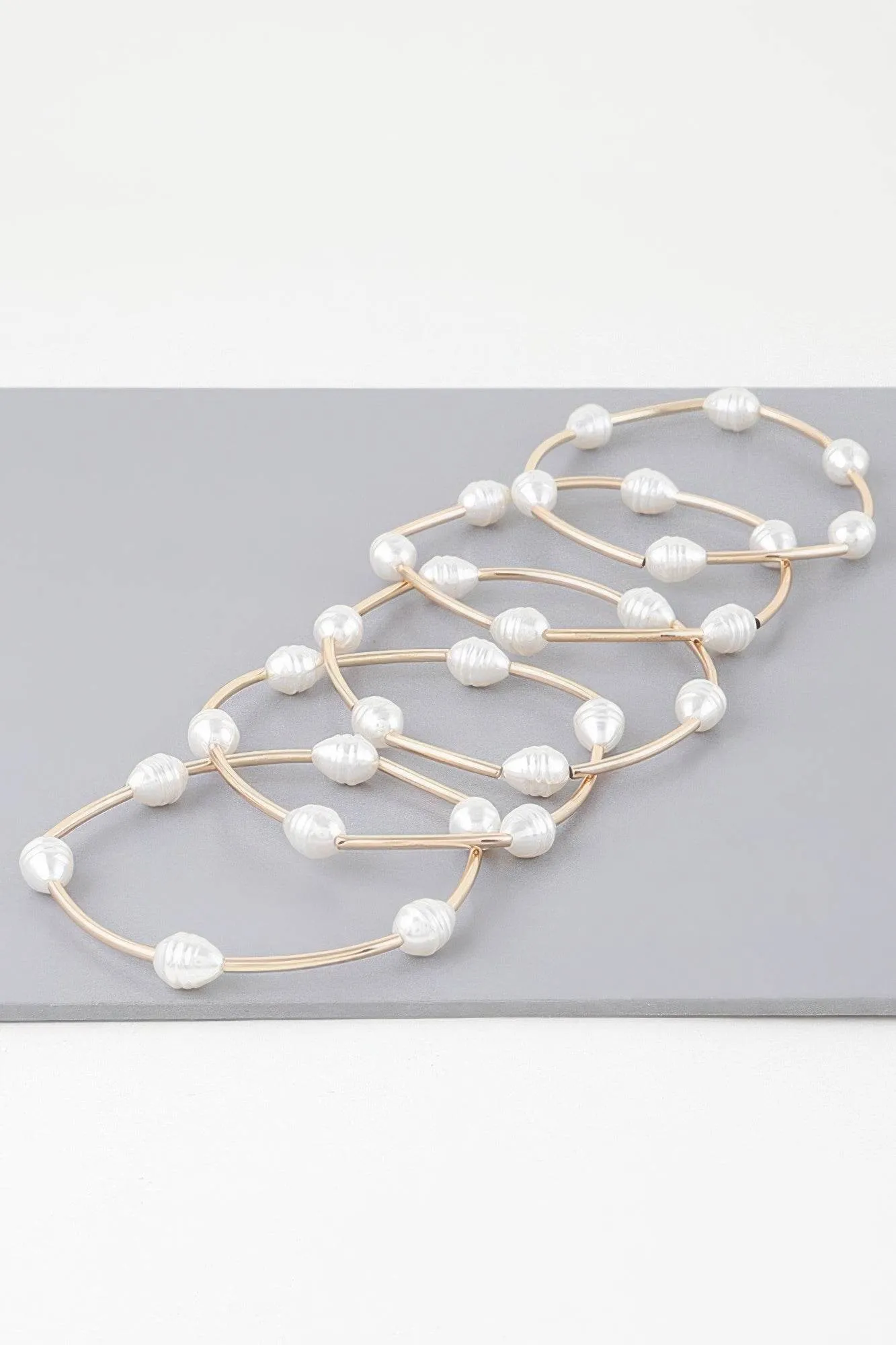 Multi Pearl Shell Tube Bracelet