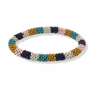 Multi Stripe Beaded Bracelet Teal