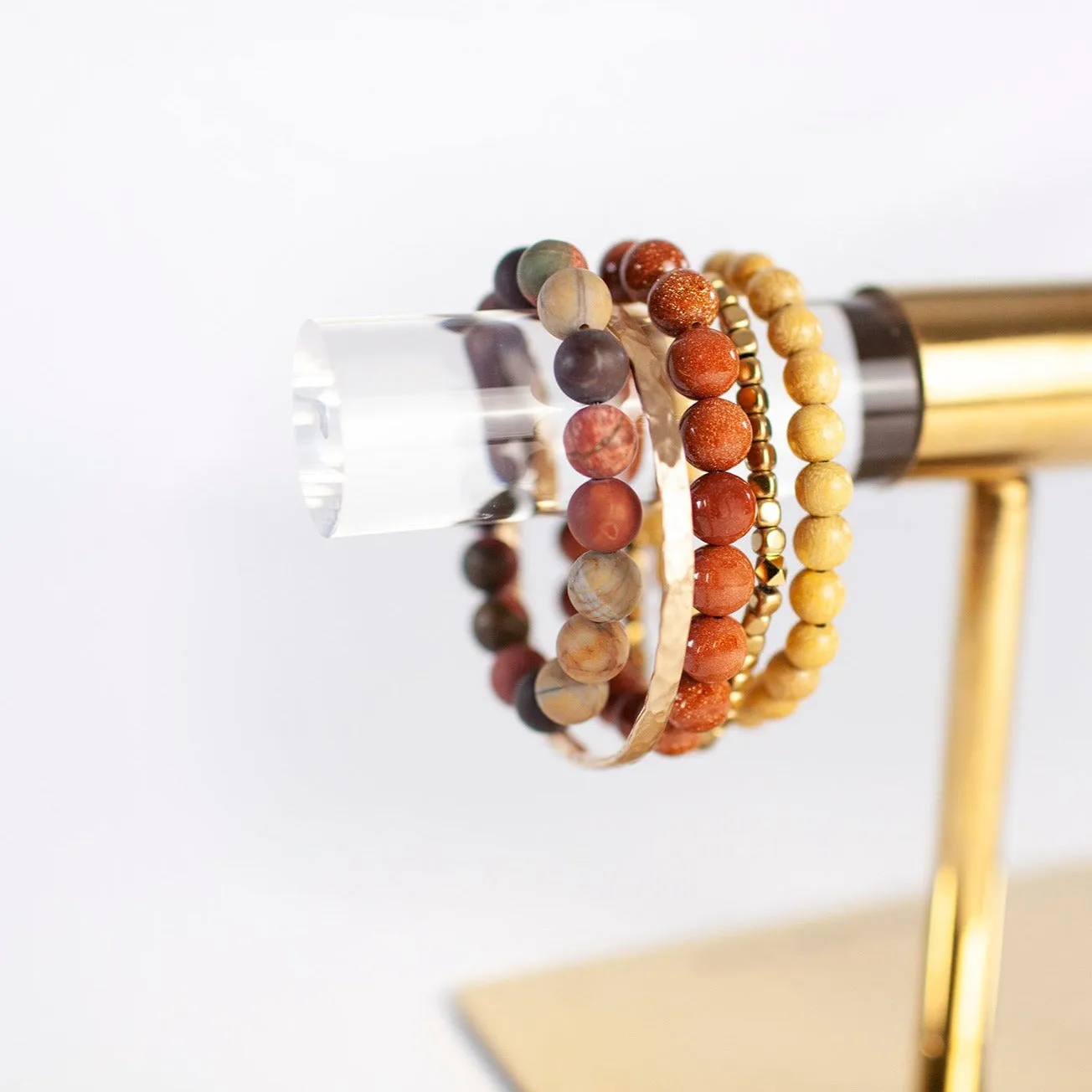 Mustard Wood 8mm Bracelet
