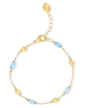 Nanis 18k Yellow Gold Aquamarine Boules Bracelet