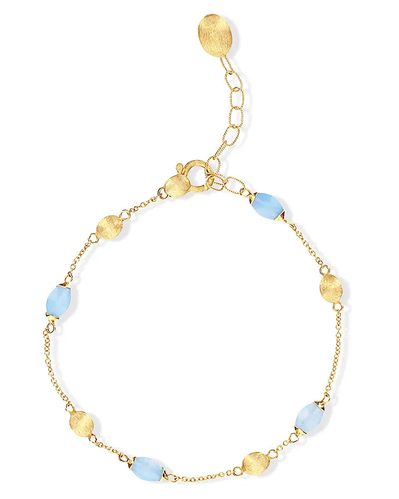 Nanis 18k Yellow Gold Aquamarine Boules Bracelet