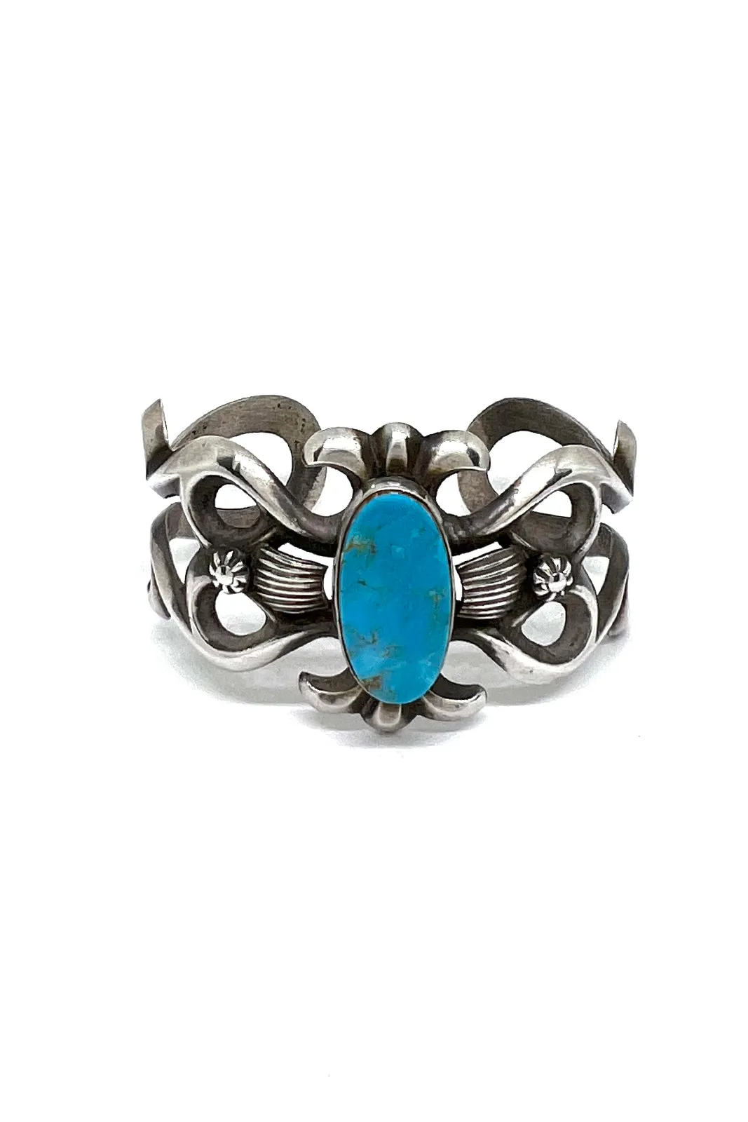 Navajo Sandcast Turquoise Bracelet