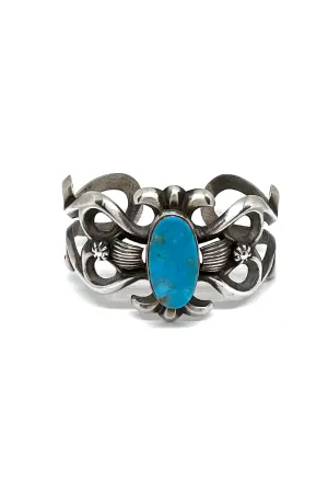Navajo Sandcast Turquoise Bracelet