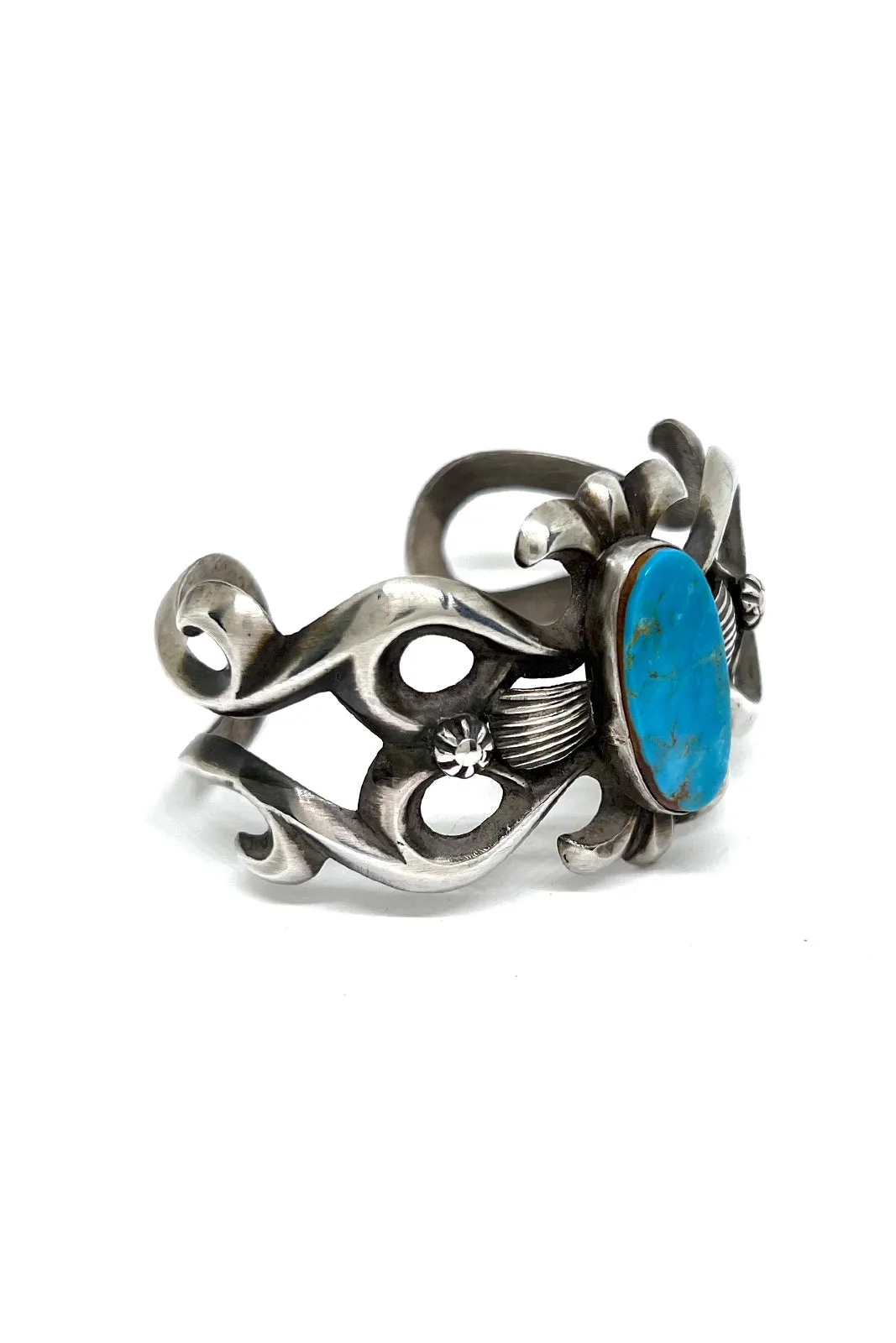 Navajo Sandcast Turquoise Bracelet