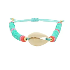 Neon Adjustable Puka Shell Bracelet