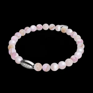 Nogu Marbled Blush x Silver | Abalone Bracelet