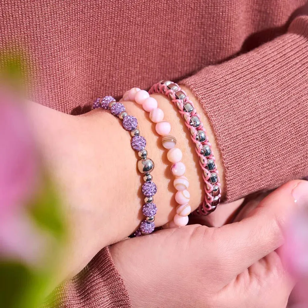 Nogu Marbled Blush x Silver | Abalone Bracelet