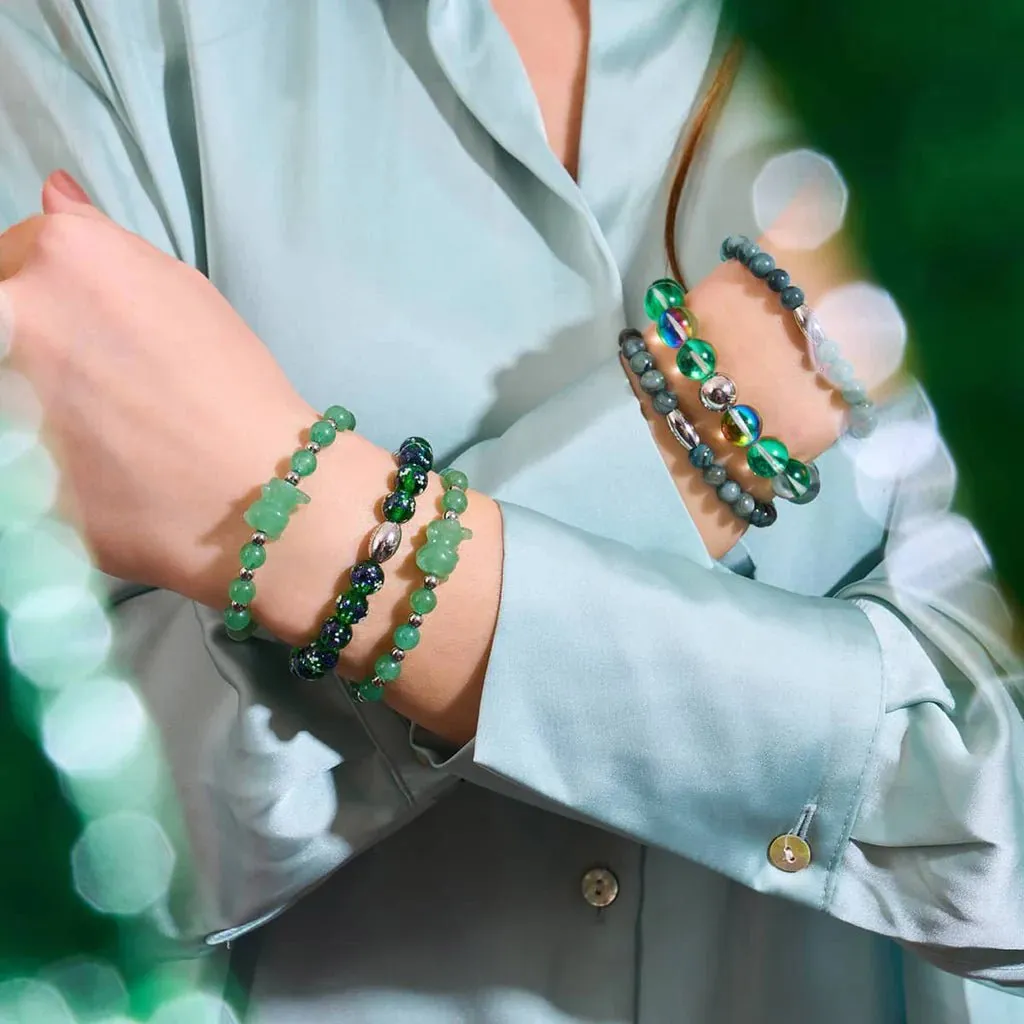 Nogu Viridian Kelp x Silver | Abalone Bracelet