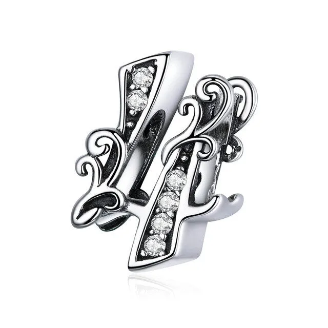 Number Beads  Charm