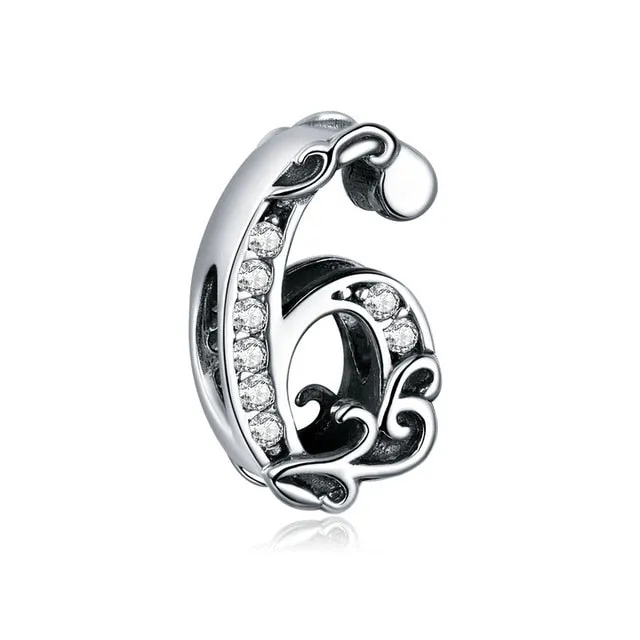 Number Beads  Charm