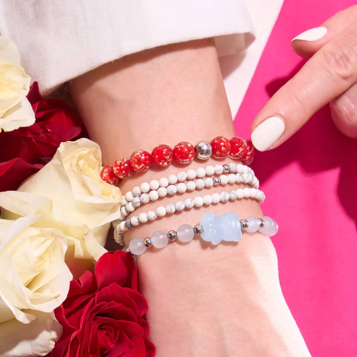 Oceanus | Gemmy Bear Bracelet | Aquamarine x Silver