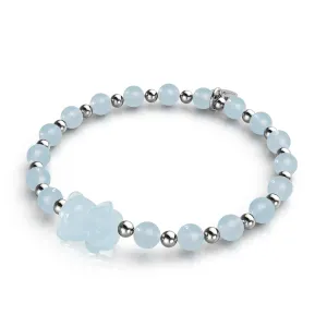 Oceanus | Gemmy Bear Bracelet | Aquamarine x Silver