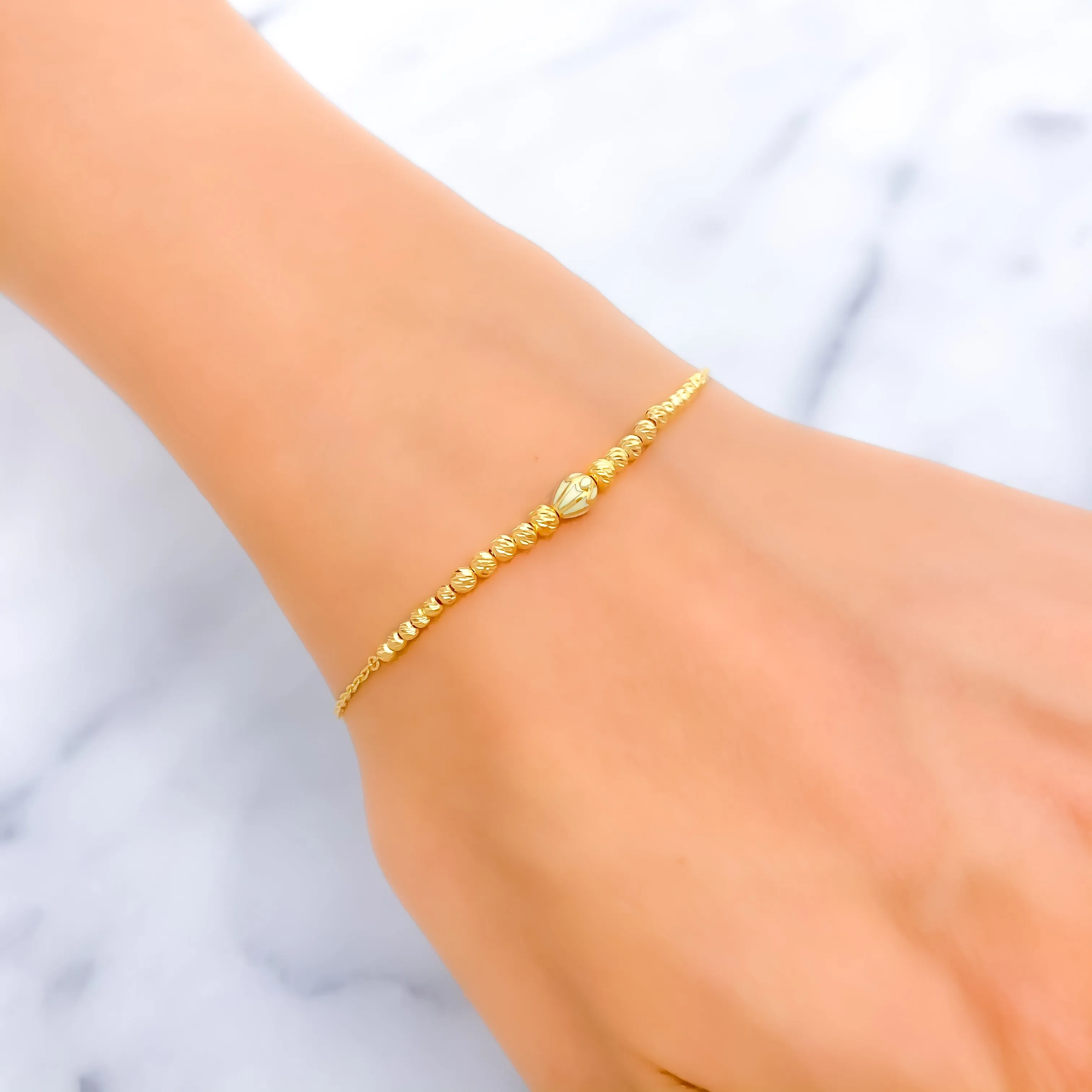 Opulent Petite 21k Gold Bracelet