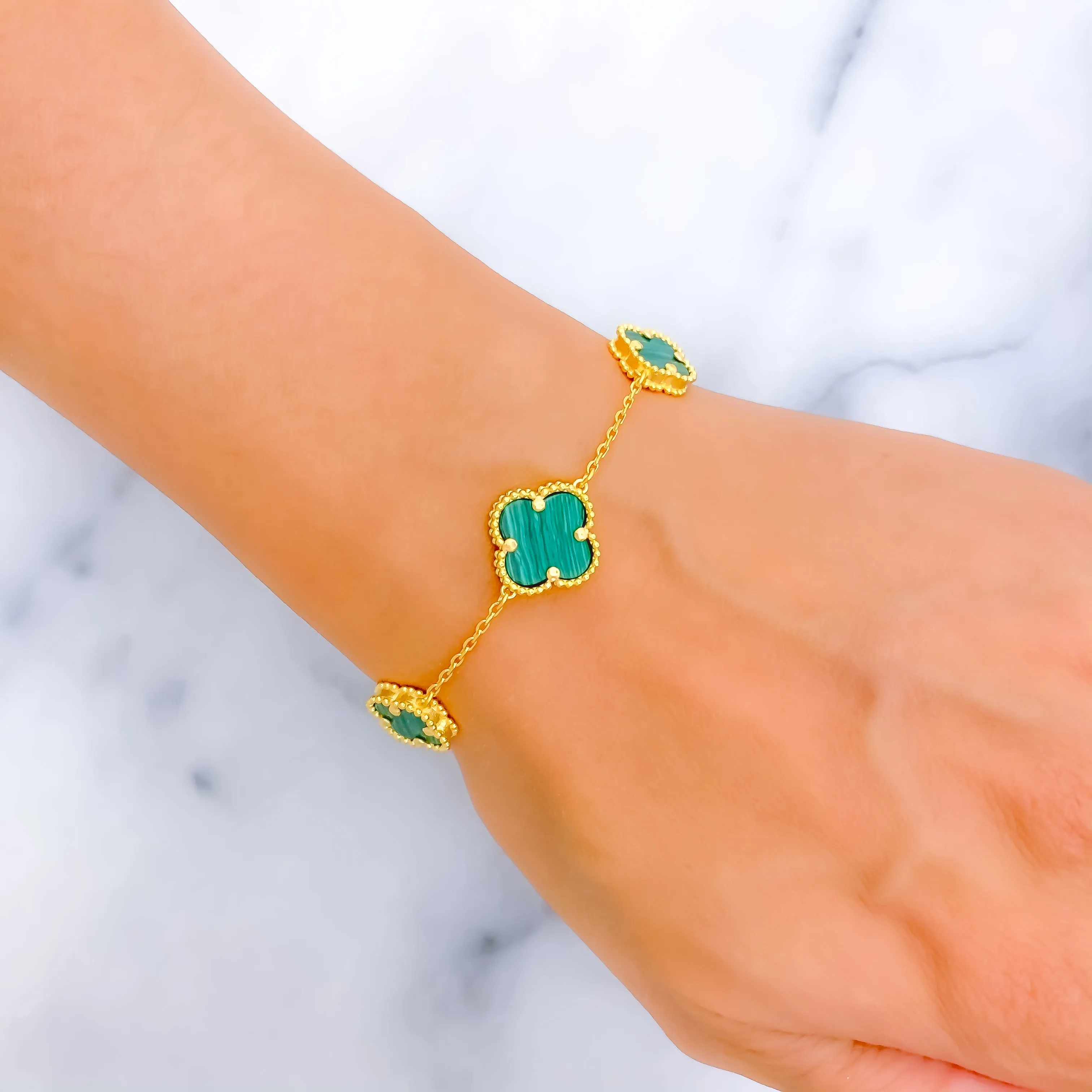 Ornamental Decadent 21k Gold Bracelet
