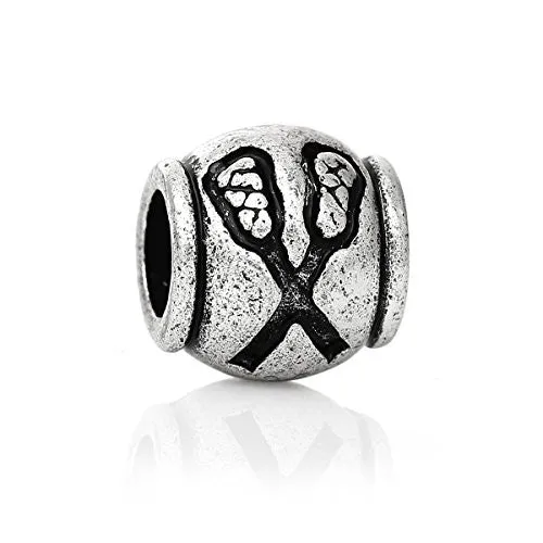 Paddle Pattern Charm Compatible with European Snake Chain Charm Bracelet