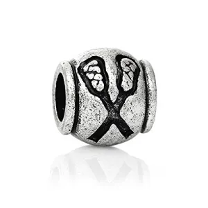 Paddle Pattern Charm Compatible with European Snake Chain Charm Bracelet
