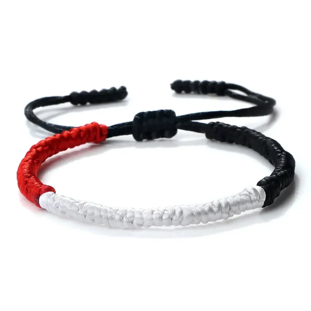 Palestine Flag Color Braided Rope Bracelet Middle Eastern Countries Mixed Colors Adjustable Bracelet Patriotic Jewelry Women Men