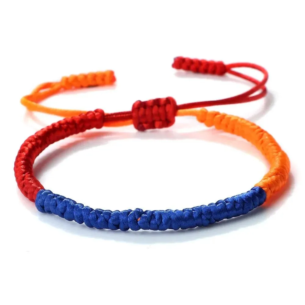 Palestine Flag Color Braided Rope Bracelet Middle Eastern Countries Mixed Colors Adjustable Bracelet Patriotic Jewelry Women Men
