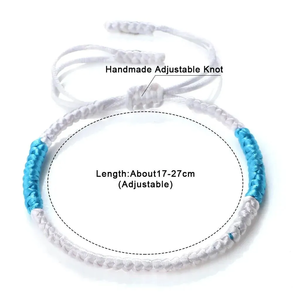 Palestine Flag Color Braided Rope Bracelet Middle Eastern Countries Mixed Colors Adjustable Bracelet Patriotic Jewelry Women Men