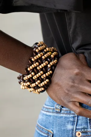 Paparazzi Cozy in Cozumel - Brown Bracelet