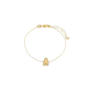 Pave Bubble Initial Bracelet