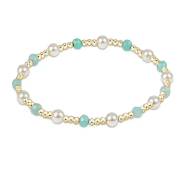 Pearl Sincerity Pattern 4mm Bead Bracelet Amazonite