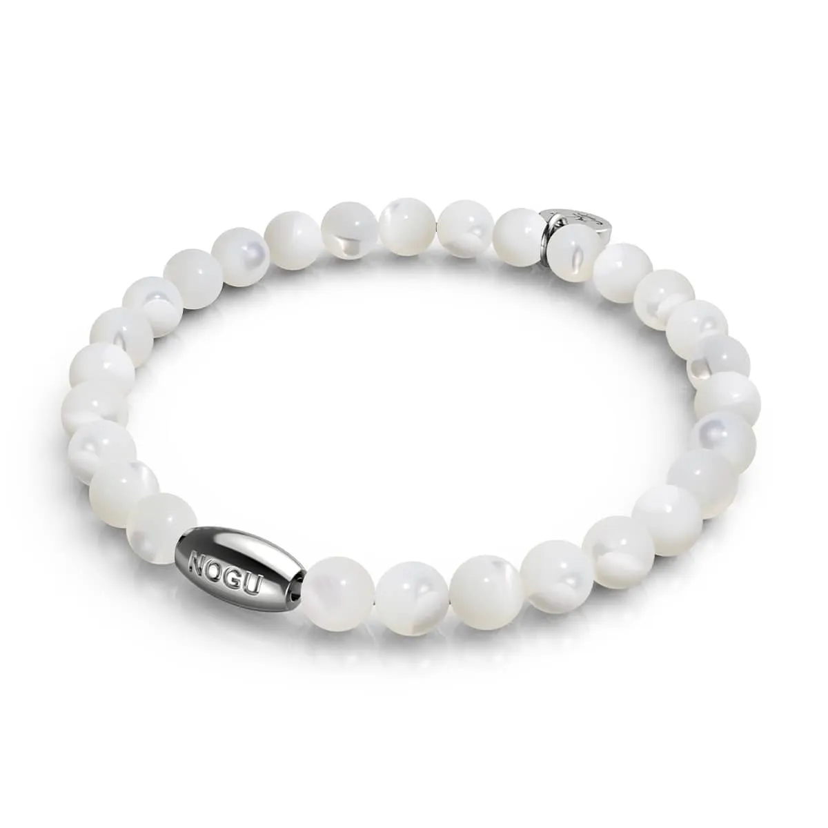 Pearl White x Silver | Abalone Bracelet