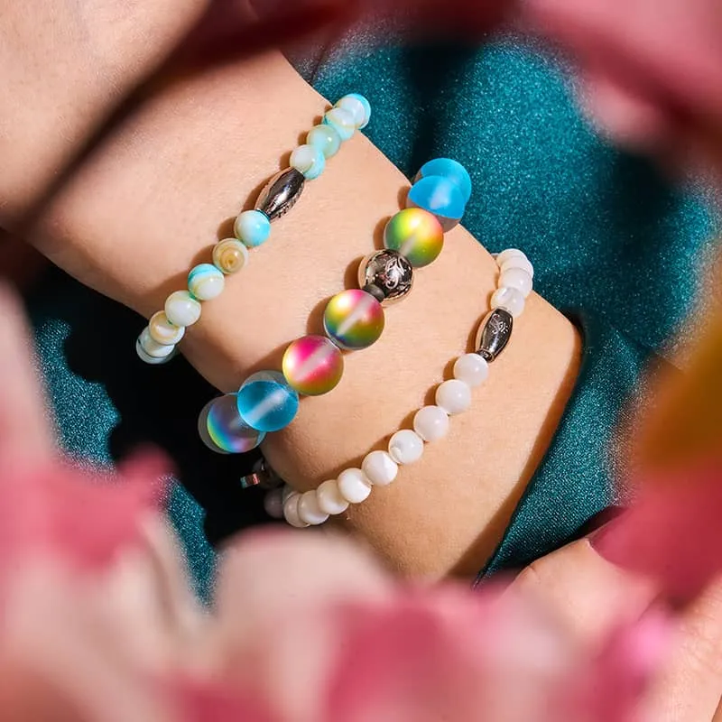 Pearl White x Silver | Abalone Bracelet