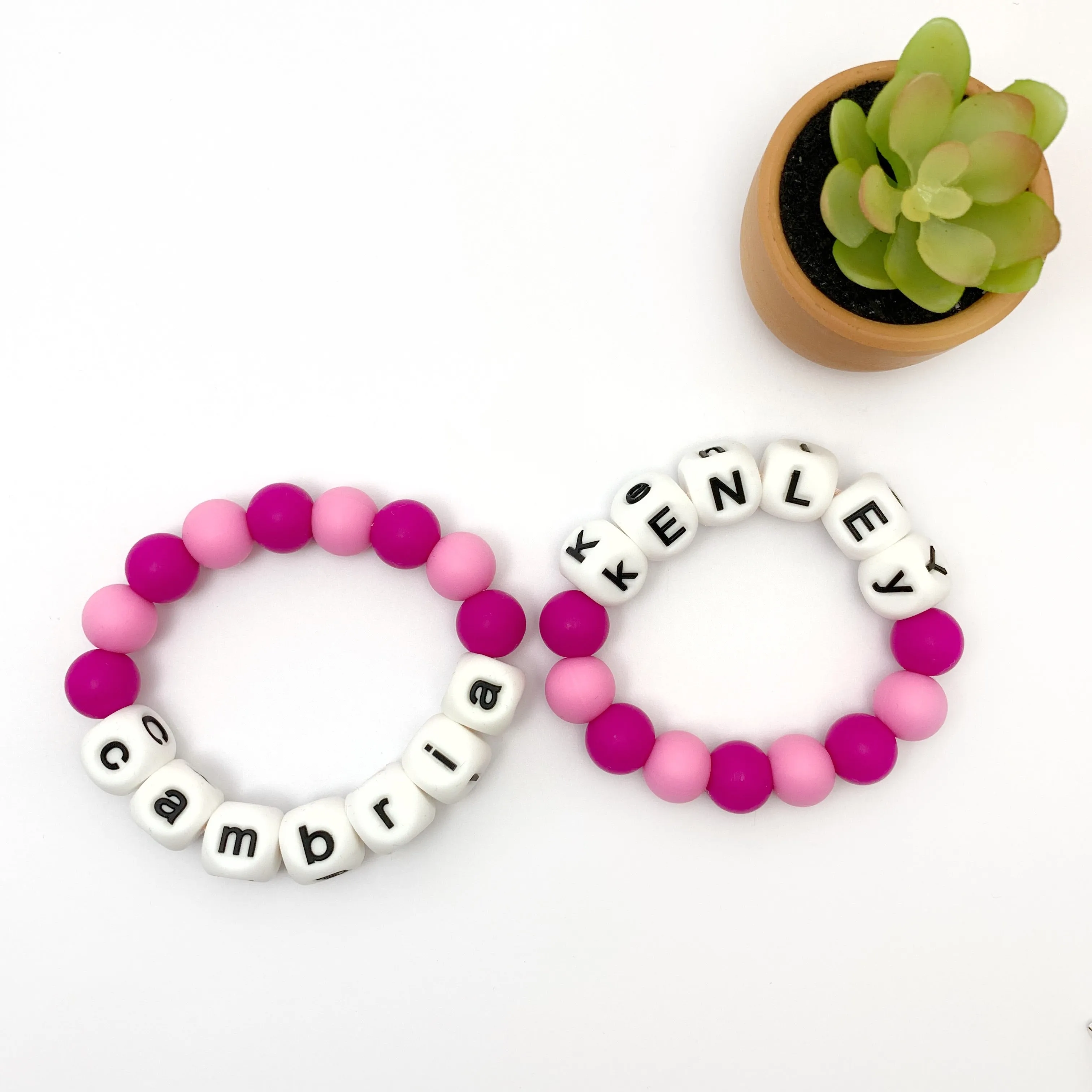 Personalized Silicone Beaded Bracelet