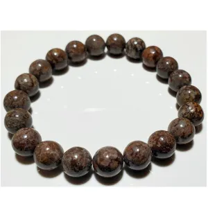 Petrified Wood Beaded Elastic Stretch Bracelets.
