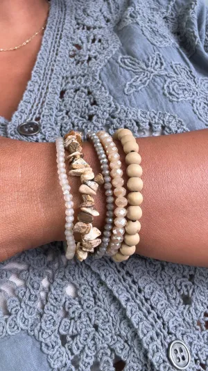 Picture Rock Bracelet Stack, Jasper