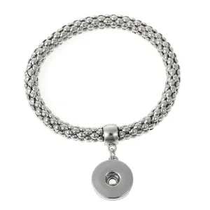 Popcorn Chain Elastic Bracelet Snap Chunk Button Bracelet Fits Snap Chunk Buttons 22cm