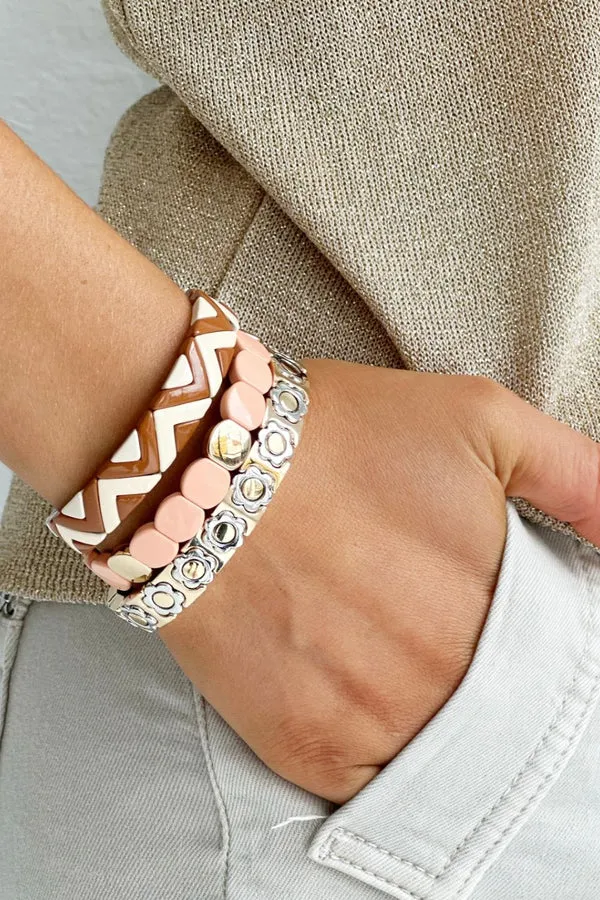 PUZZLE BRACELET | CREAM/AUTUMN