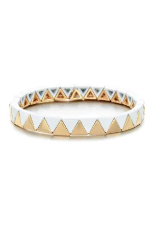 PYRAMID BRACELET | WHITE/GOLD