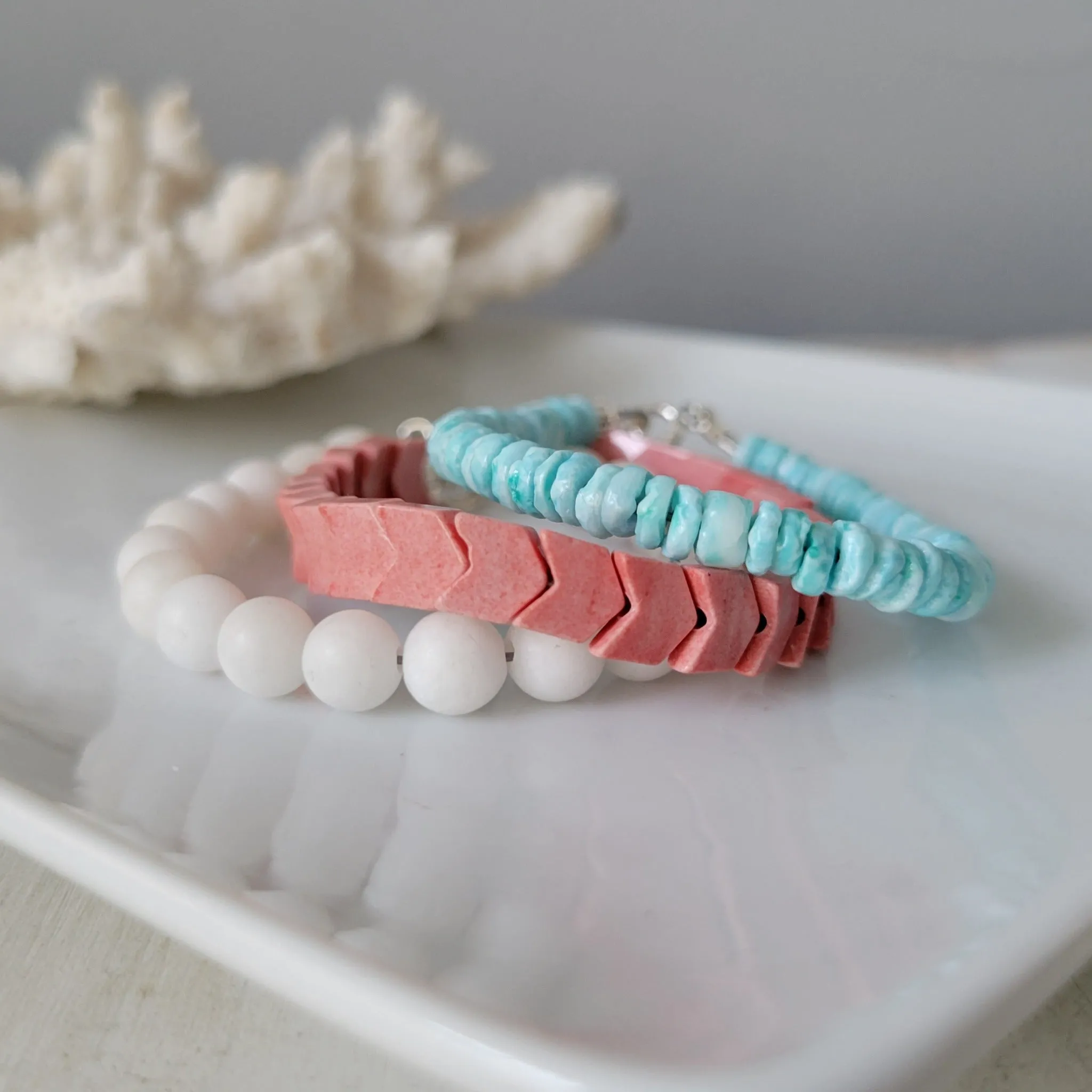 "This Way" Girls Beach Bracelet Set or Each