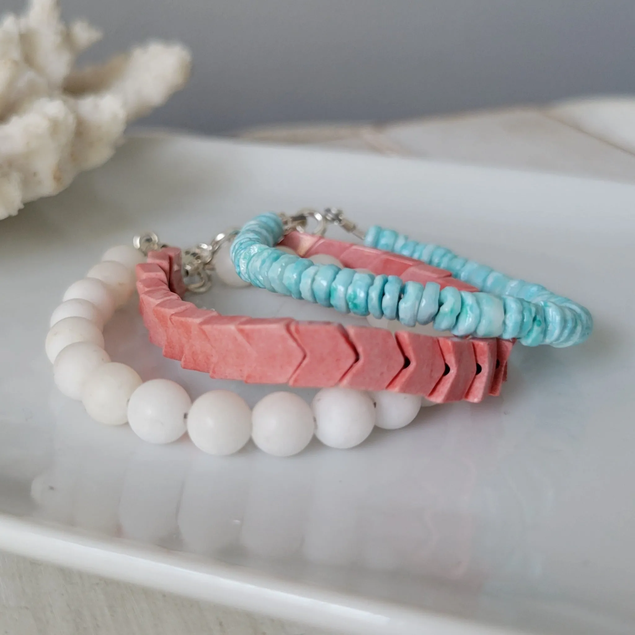 "This Way" Girls Beach Bracelet Set or Each